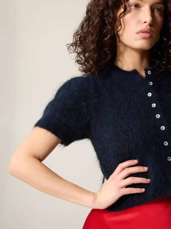 Knits<Rouje ABELINA cardigan Uni Marine