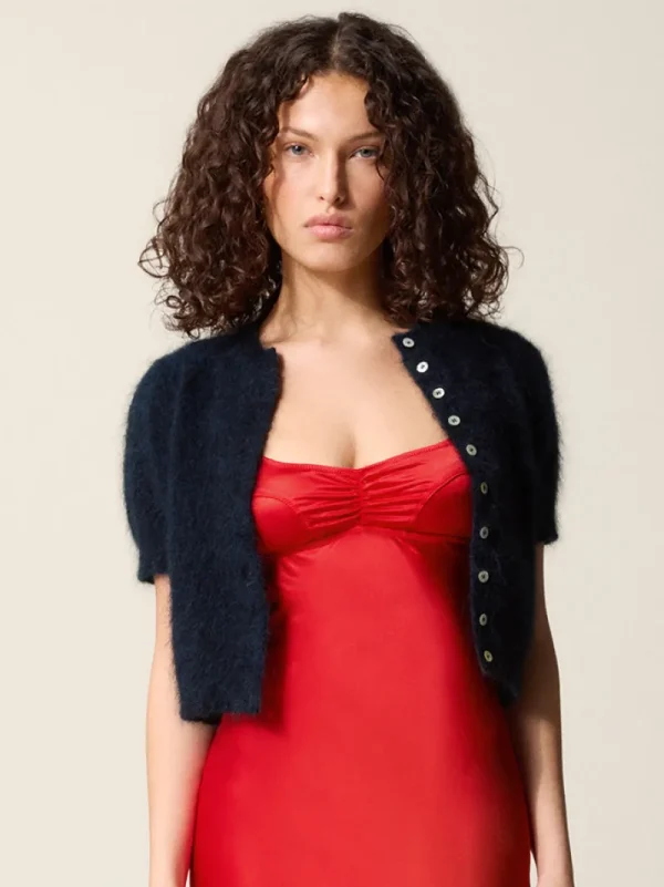 Knits<Rouje ABELINA cardigan Uni Marine