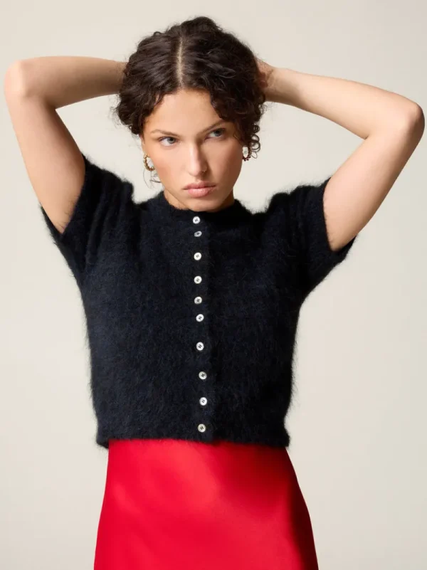 Knits<Rouje ABELINA cardigan Uni Marine
