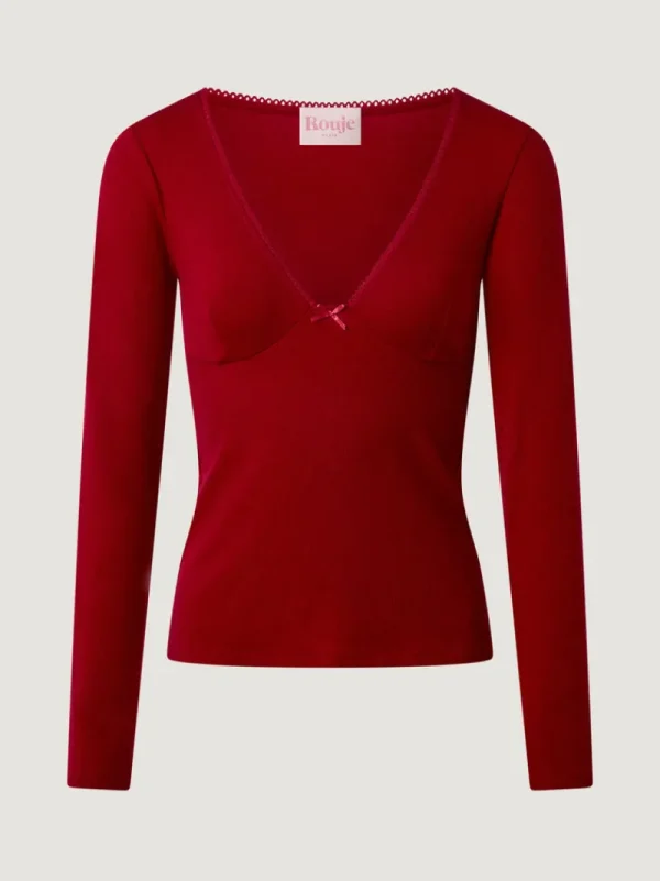 Tops<Rouje ABELINE T-Shirt Uni Rouge