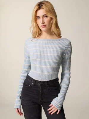 Tops | Knits<Rouje ADELA sweater RAYE BLEUCIEL