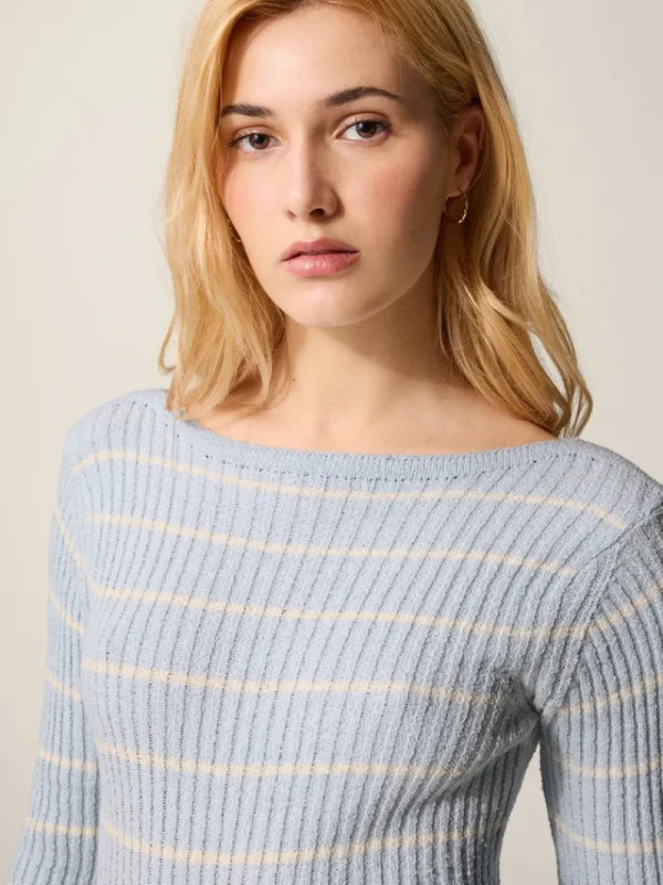 Tops | Knits<Rouje ADELA sweater RAYE BLEUCIEL