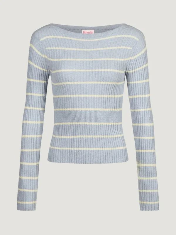 Tops | Knits<Rouje ADELA sweater RAYE BLEUCIEL