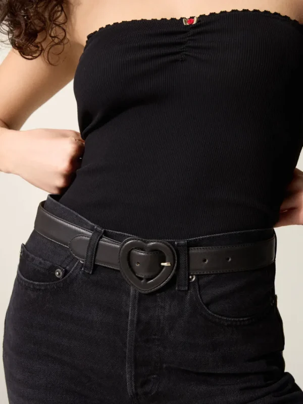 Belts<Rouje AMOR belt Cuir Noir