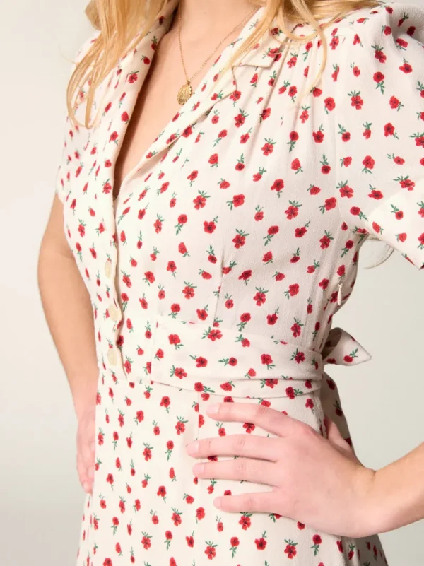 Dresses<Rouje ANAIS dress FLEURETTESAUVAGE ECRU