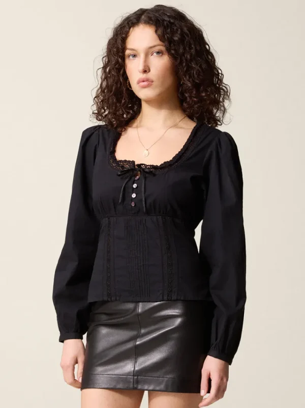 Tops<Rouje ANNETTE shirt Uni Noir