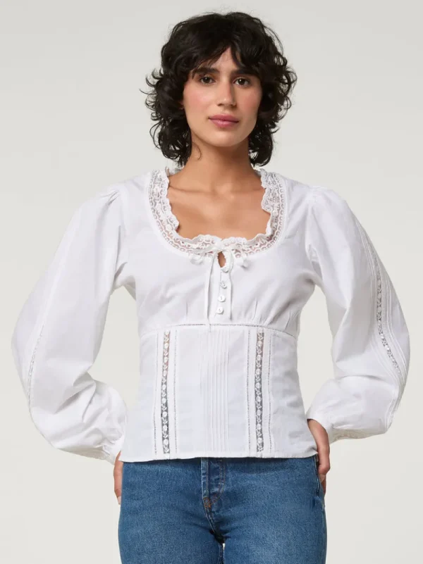 Tops<Rouje ANNETTE shirt Uni Blanc