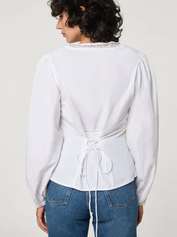 Tops<Rouje ANNETTE shirt Uni Blanc