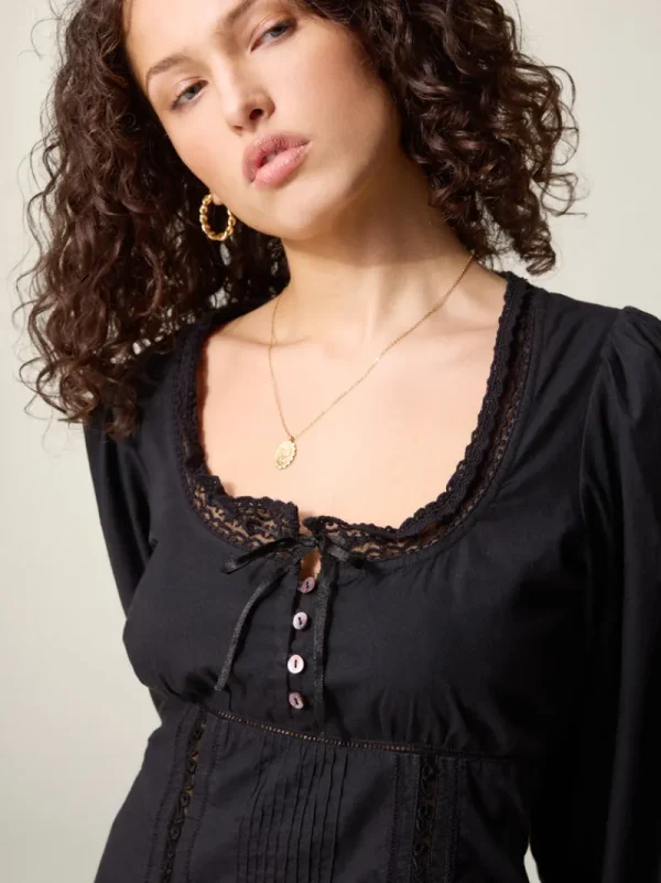 Tops<Rouje ANNETTE shirt Uni Noir