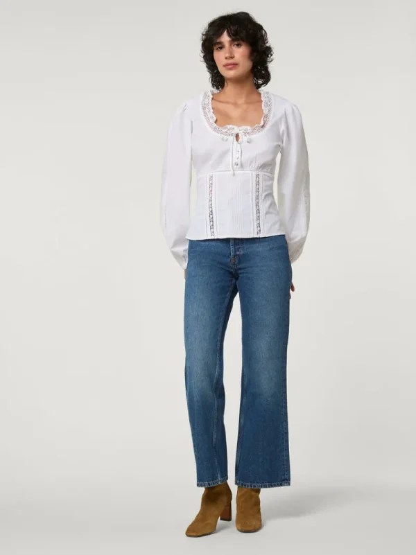 Tops<Rouje ANNETTE shirt Uni Blanc