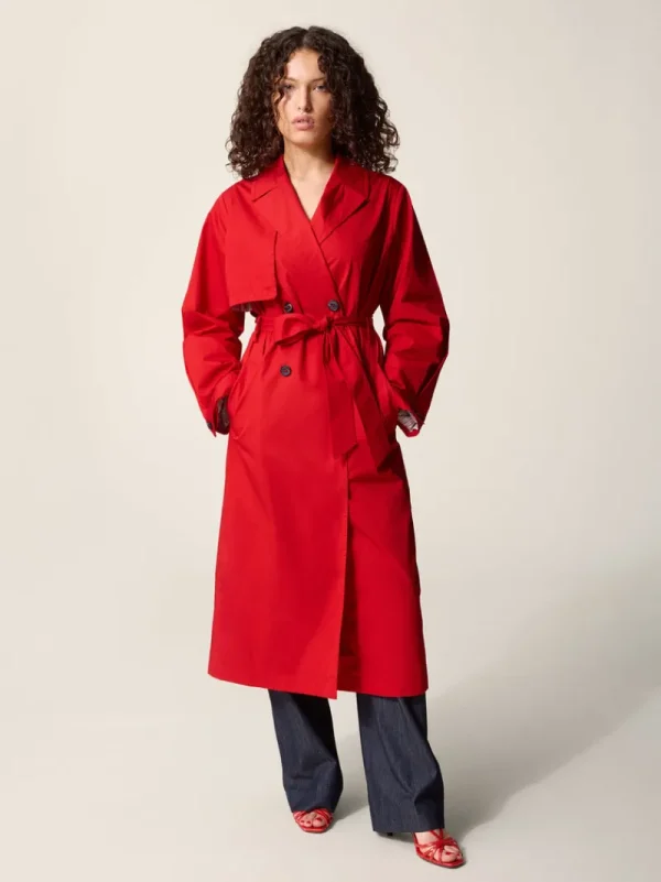 Jackets & Coats<Rouje ARCHIBALD trench coat Uni Rouge