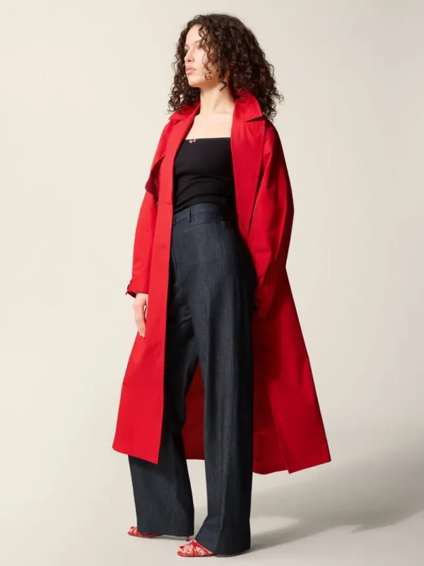 Jackets & Coats<Rouje ARCHIBALD trench coat Uni Rouge