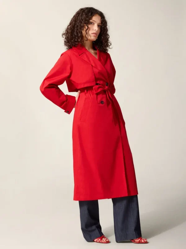 Jackets & Coats<Rouje ARCHIBALD trench coat Uni Rouge