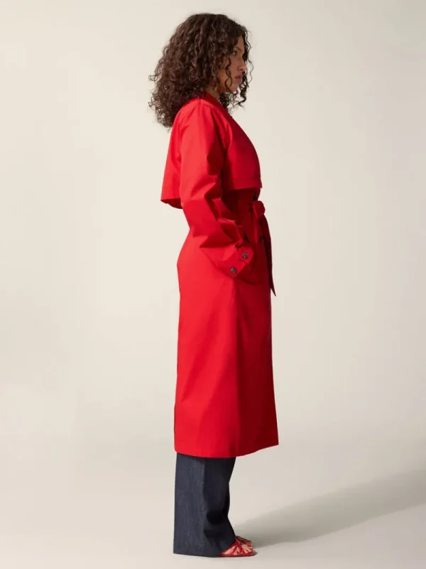 Jackets & Coats<Rouje ARCHIBALD trench coat Uni Rouge