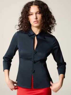 Tops<Rouje AVA shirt Uni Marine