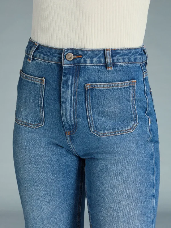 Denim | Flare Jeans<Rouje BELLEVILLE Jeans Uni Indigo Double Stone