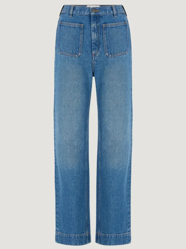 Denim | Flare Jeans<Rouje BELLEVILLE Jeans Uni Indigo Double Stone