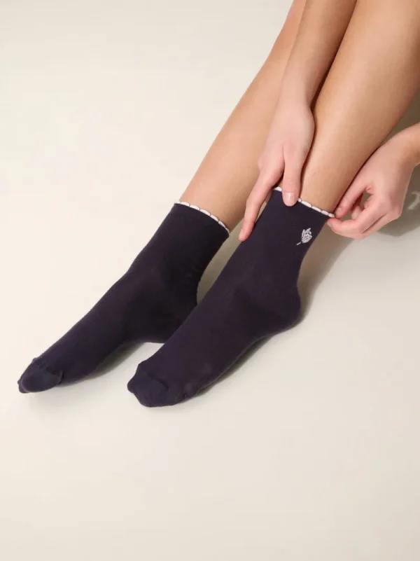 Lifestyle<Rouje BETSY socks TULIPES MARINE
