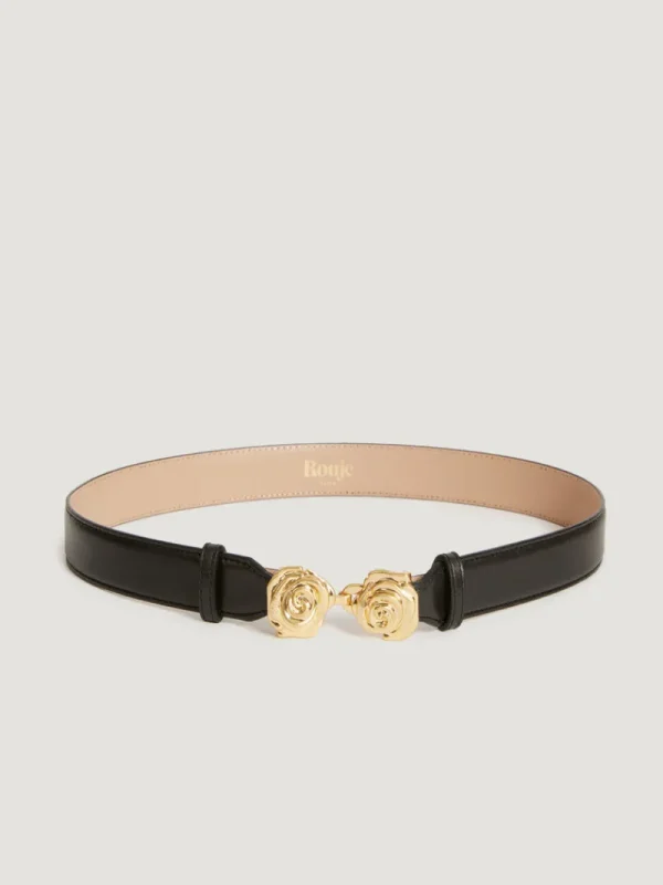Belts<Rouje BOUQUET belt Cuir Noir