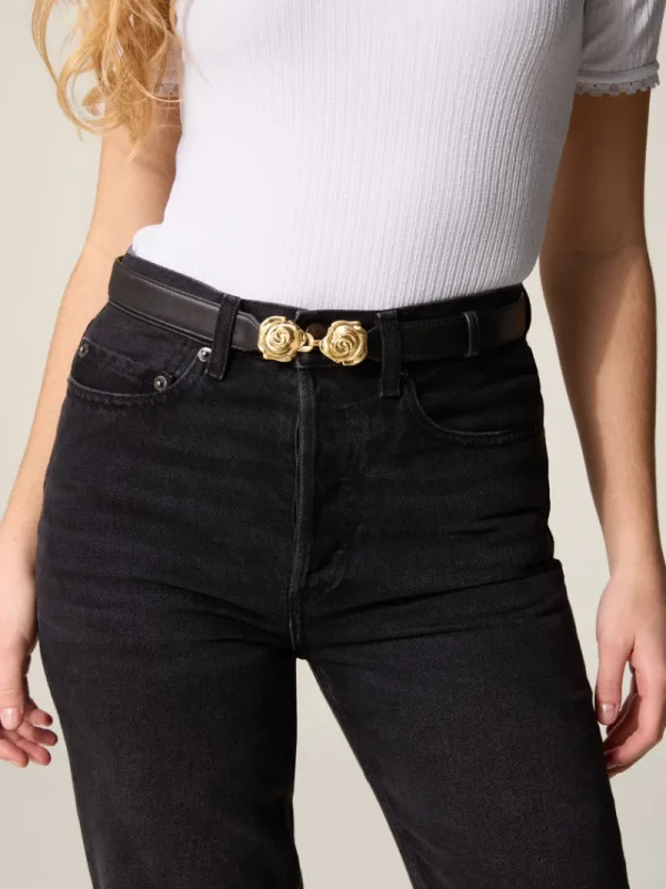 Belts<Rouje BOUQUET belt Cuir Noir