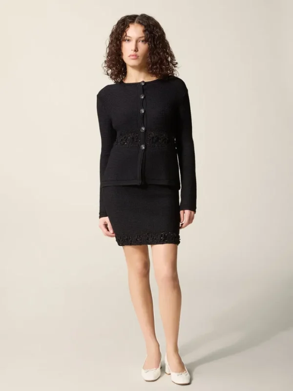 Skirts<Rouje CALYPSO skirt Uni Noir