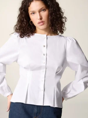 Tops<Rouje CLAUDINE shirt Uni Blanc