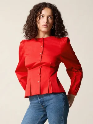 Tops<Rouje CLAUDINE shirt Uni Rouge