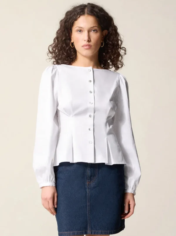 Tops<Rouje CLAUDINE shirt Uni Blanc