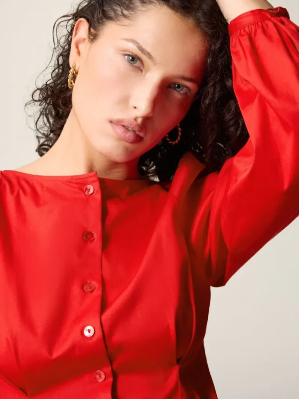 Tops<Rouje CLAUDINE shirt Uni Rouge