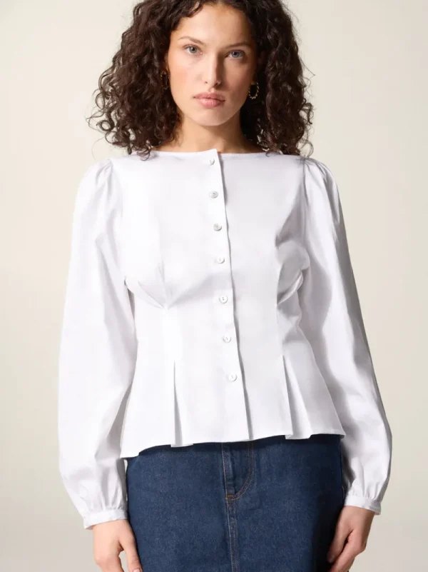 Tops<Rouje CLAUDINE shirt Uni Blanc