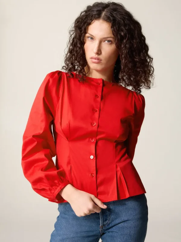 Tops<Rouje CLAUDINE shirt Uni Rouge