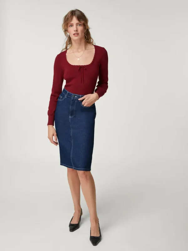 Skirts<Rouje DENITSA skirt Uni indigo rinse