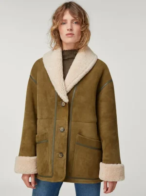 Jackets & Coats<Rouje FERDINAND coat Uni Kaki