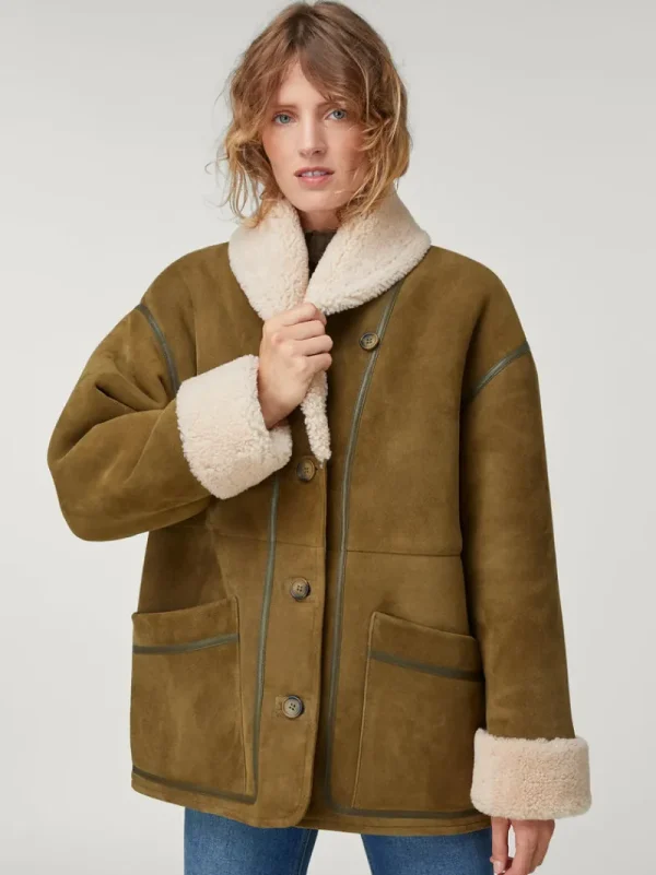 Jackets & Coats<Rouje FERDINAND coat Uni Kaki