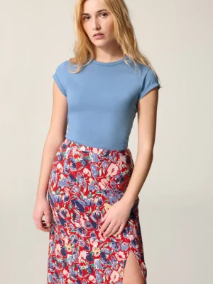 Tops<Rouje FERGUS T-Shirt Uni Bleu