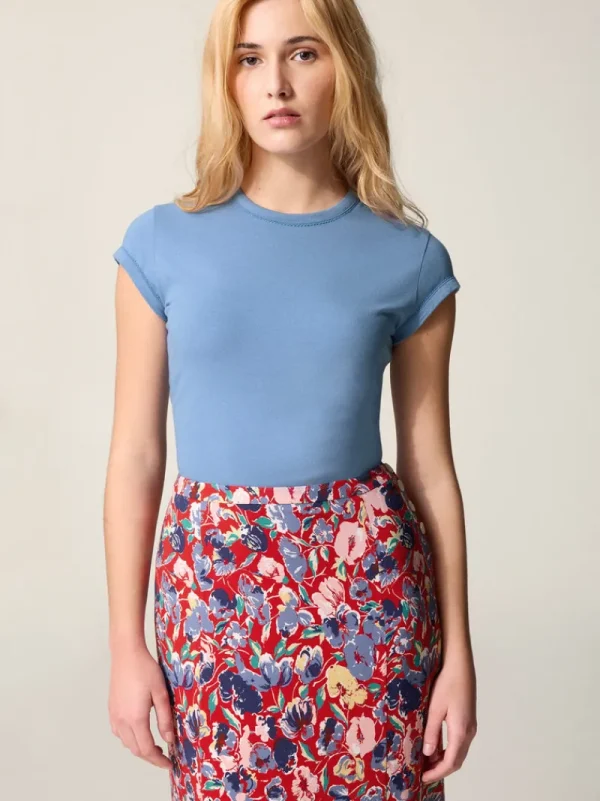 Tops<Rouje FERGUS T-Shirt Uni Bleu