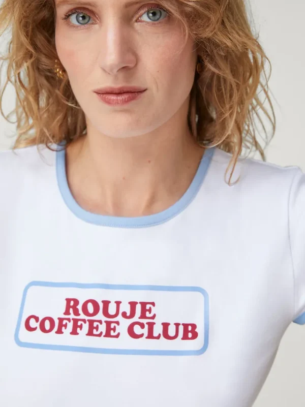 Tops<Rouje FERGUS T-Shirt Coffee Blanc