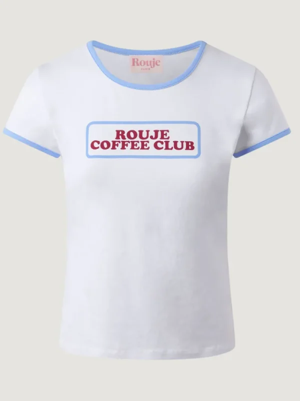 Tops<Rouje FERGUS T-Shirt Coffee Blanc