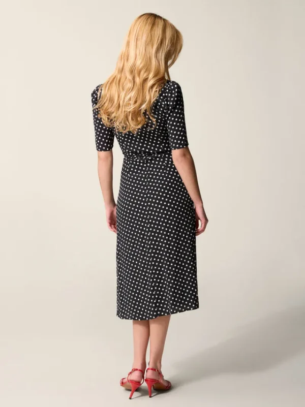 Dresses<Rouje GABIN Dress Pois Carmen Noir