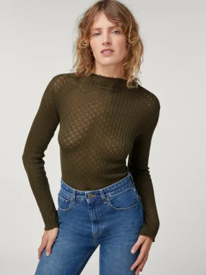 Knits<Rouje GALINA sweater Uni Kaki
