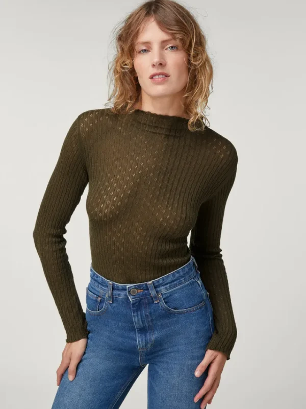 Knits<Rouje GALINA sweater Uni Kaki