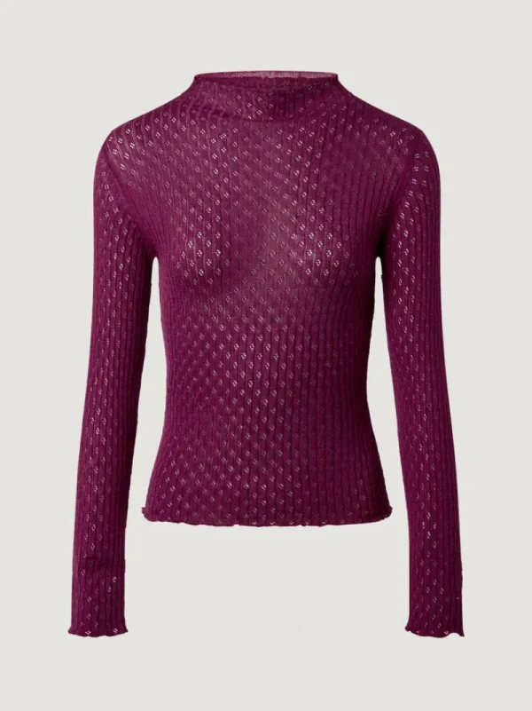 Tops | Knits<Rouje GALINA sweater Uni Bordeaux