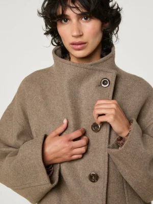 Jackets & Coats<Rouje GEDEON coat Uni Taupe