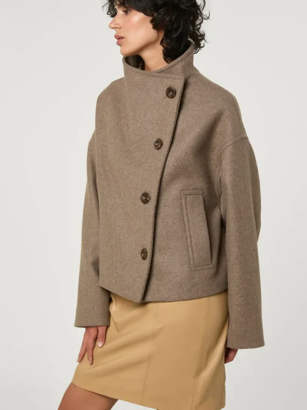Jackets & Coats<Rouje GEDEON coat Uni Taupe