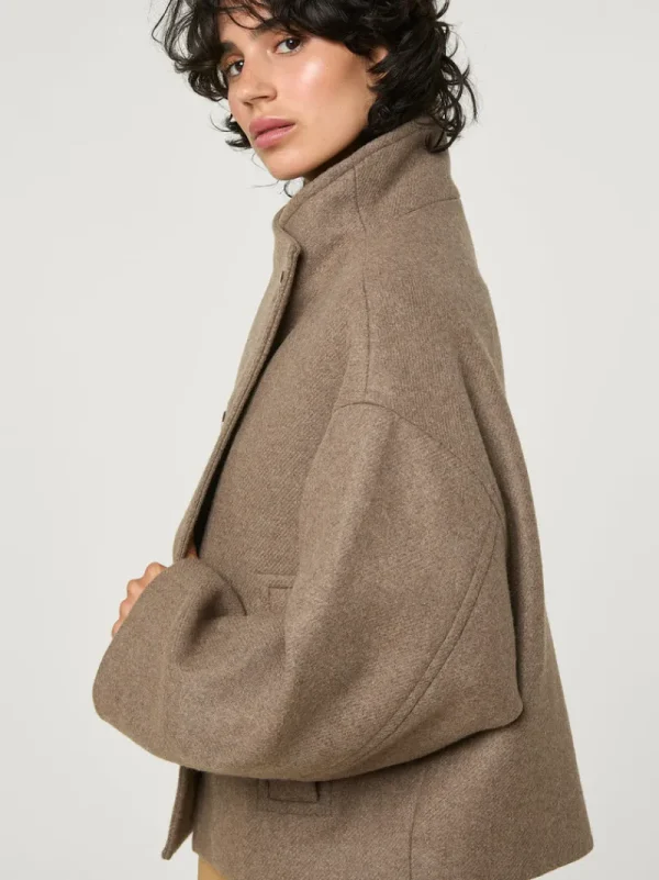 Jackets & Coats<Rouje GEDEON coat Uni Taupe
