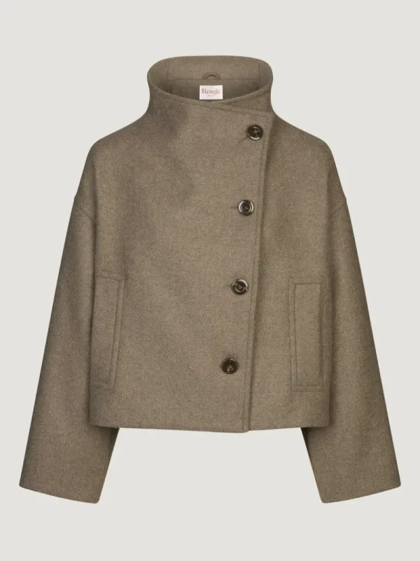 Jackets & Coats<Rouje GEDEON coat Uni Taupe
