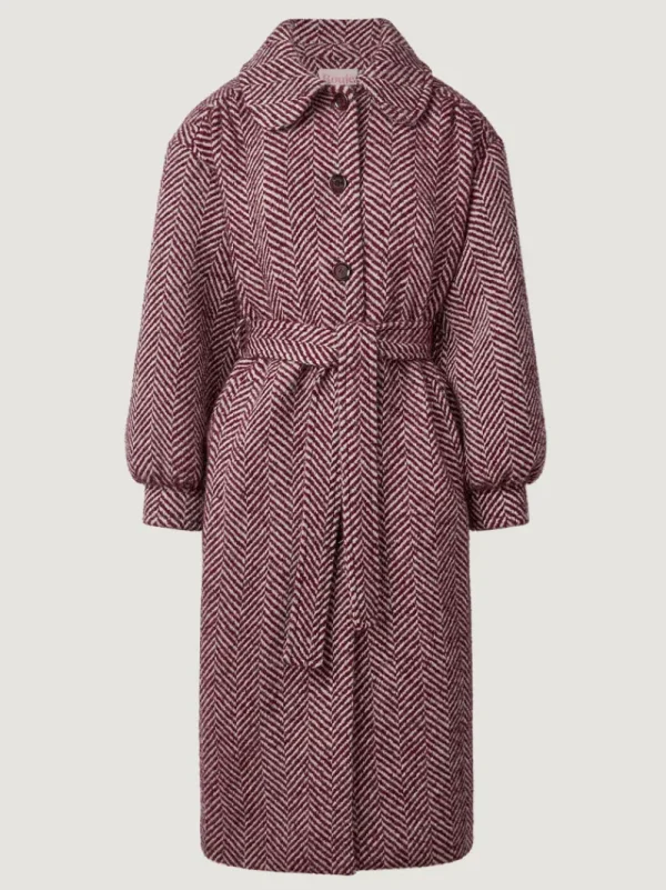 Jackets & Coats<Rouje GERARD coat Chevron Bordeaux