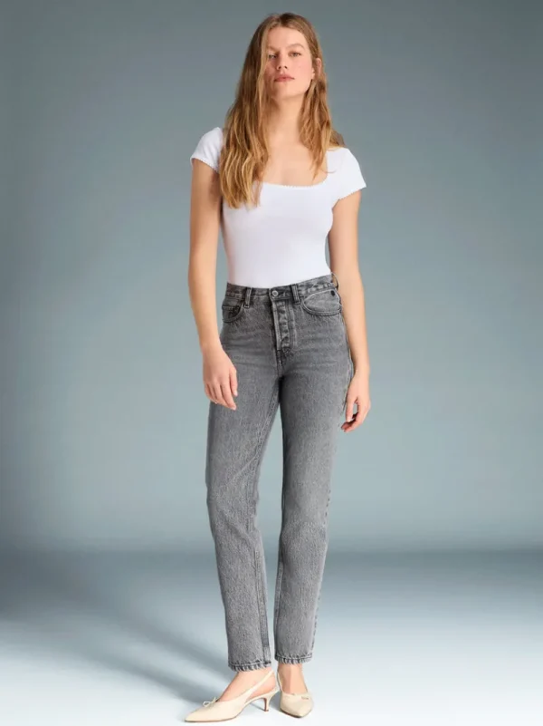 Denim | Straight-leg Jeans<Rouje GERMAIN Jeans UNI NOIRVINTAGEWASH