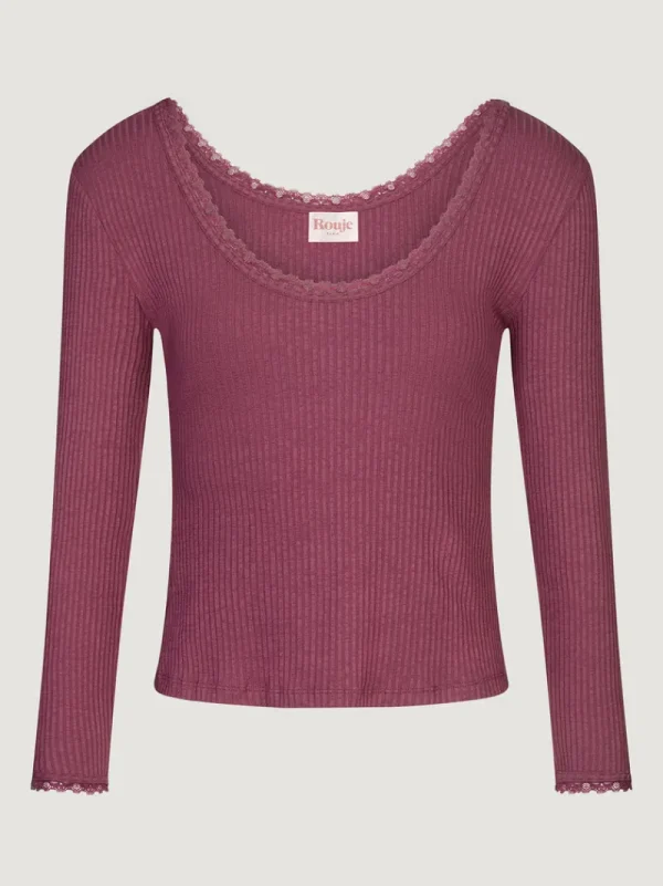 Tops<Rouje GIO T-Shirt Uni Cerise
