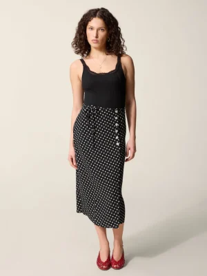 Skirts<Rouje GLORIA Skirt Pois Carmen Noir
